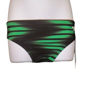 NWT Speedo Pro LT Briefs Mens Swimsuit 28 Sharp Bright Green Printed Team Colors
